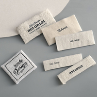 Étiquettes en tissu de coton 3D durables et personnalisées, étiquettes tissées en rouleau, étiquettes de taille, logo, lavables, étiquettes de marque, étiquettes textiles pliées