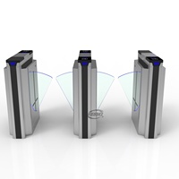 Barrière à ailettes électronique avec armoire en acier inoxydable 304 pour la gestion intelligente de l'entrée des piétons