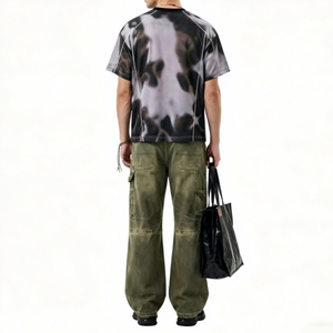 Men's Plus Size Short Sleeve O-Neck <b>T</b>-<b>Shirt</b> Knitted Tie Dye <b>Camouflage</b> Pattern Quick Dry Casual Wear - Product Image 4