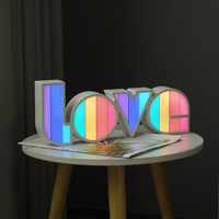 Lettres lumineuses créatives LOVE, pour demande en mariage, déclaration d'amour, décoration de fêtes, ambiance, veilleuse décorative, lumières colorées