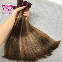 12A Double Drawn Vietnam cheveux Highlight Couleur Bundles de Cheveux Humains os Cheveux Raides Armure Couleur Mixte # P4m27 Piano Couleur Bundles