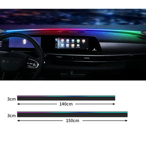 Pare-brise avant universel <span class=keywords><strong>LED</strong></span> Barre lumineuse ambiante <span class=keywords><strong>140cm</strong></span> et 150cm Voiture RGB USB APP Contrôle Télécommande - Product Image 5