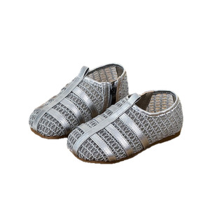 Mai Xiaomai 2026 Nuove Scarpe Romane Estive per Bambine Stile Coreano, Sandali Semi-Scarpe Traspiranti Antiscivolo con Chiusura in Velcro - Product Image 1