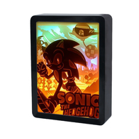 Cadre photo personnalisé, boîte à ombre Sonic, lampe de nuit LED, boîte à lumière 3D Anime, lampe de table de bureau, lampe de décoration pour chambre d'enfant, cadeau d'anniversaire