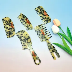 Qianjin Professionally Custom Acetate Acrylic PVC Hair Claw Clips Hairpin Hair Comb/fork Hairband Women's Hair Accessories