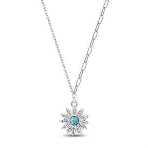 <span class=keywords><strong>Collar</strong></span> con Colgante de Plata 925 Chapado en Oro Rosa de Estilo Lujoso con Piedras de Circonio, Cadena de Eslabones, Diseño Original para Parejas, para Mujer - Product Image 1