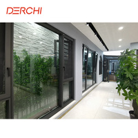 DERCHI American Standard NFRC Design moderne Villa maison fenêtre maison anti-ouragan aluminium inclinable et tourner les fenêtres