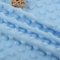 Vente en gros d'usine en stock Tissu Ripstop 100% Polyester Velours Bulle Tissé Super Doux Minky à Pois pour Couverture Bébé