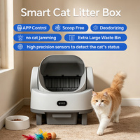 Bac à litière pour chat automatique à nettoyage automatique, capacité 9L, toilette intelligente pour chat avec contrôle des odeurs et capteurs de sécurité pour les chats de grande taille
