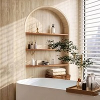 Panneau mural flexible en pierre gris brun à grain de bois, revêtement cylindrique pour colonnes de hall d'hôtel et salles de bain