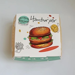 Venta al por mayor de papel de aluminio personalizado caja de hamburguesas embalaje de fábrica gran oferta de alta calidad de calidad alimentaria para llevar caja de hamburguesas de aluminio - Product Image 2