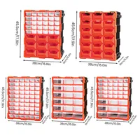 AIRAJ Armoire de rangement murale en plastique à 18/39/60 tiroirs, modulable, pour garage et organisation de perles