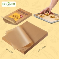 Feuilles de papier sulfurisé imprimées sur mesure 9x13 pouces, antiadhésives, résistantes à la graisse, pré-découpées pour la vente au détail et les supermarchés