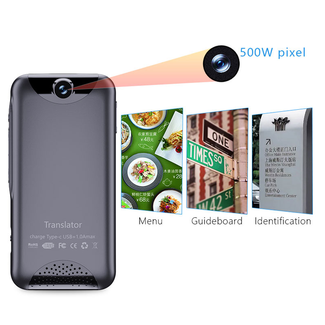 Handheld Translator 138 Languages Online IPS Display Reverse Charging Supports Recording Photo Translation Intelligent AI