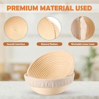 Meilleurs Cadeaux pour Boulangerie : Panier à Levain avec Couvercles, Le Pain Pousse Alone, Lot de 2, Promotion, Réutilisable avec Couvercle
