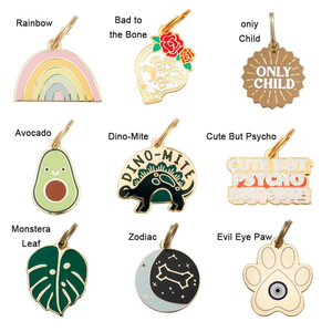 Tùy Chỉnh Sáng Tạo Trái Cây Táo Dâu Tây Dưa Hấu Dứa Thiết Kế Vàng Mạ Kẽm Hợp Kim Cứng Men Thẻ Chó Với Vòng - Product Image 5