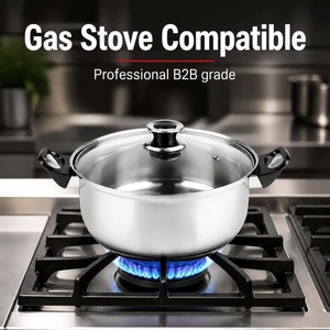New <b>Multi</b> <b>Function</b> 6 Piece Eco-Friendly Non Stick Stainless Steel Cookware Set Glass Cover Includes Kettle Soup Pot Stew Pot - Product Image 3