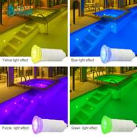Venta al por mayor 3W 6W 9W 55mm 12V Ip68 impermeable sumergible 12V Ip68 Nicheless Led luces de piscina bajo el agua