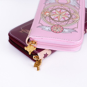 Mercancía del Anime <span class=keywords><strong>Cardcaptor</strong></span> <span class=keywords><strong>Sakura</strong></span>, Cartera para Tarjetas Clow/<span class=keywords><strong>Sakura</strong></span>, Estampada, Colorida, con Cierre Largo, Forma Rectangular, Nueva - Product Image 2