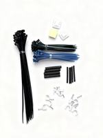 Kit d'outils ménagers pour la gestion des câbles, comprenant des serre-câbles en plastique autobloquants OEM et un kit de réparation, avec boîte de rangement en plastique