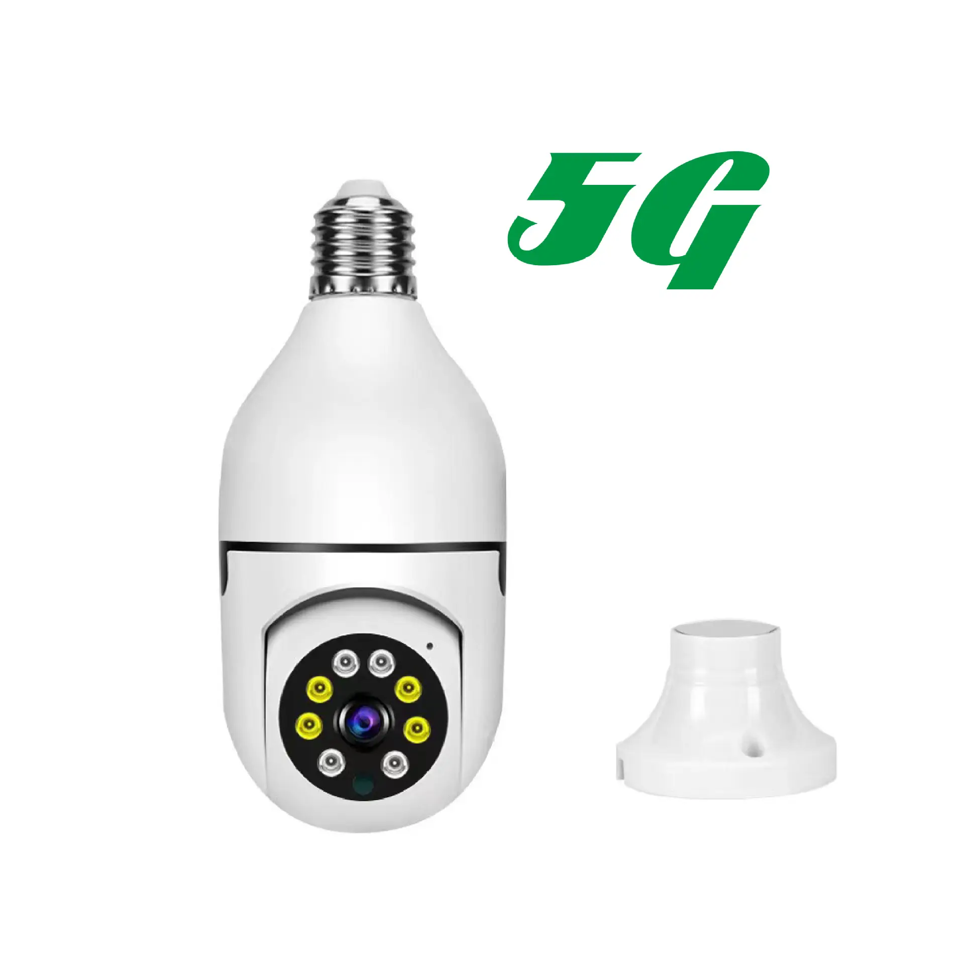 5G Wifi E27 Bulb Surveillance Camera Night Vision Full Color Automatic Human Tracking Digital Zoom Video Security Monitor Camera