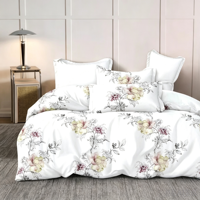Parures de lit de luxe imprimées en 3D sur mesure, motifs modernes, ensemble housse de couette et draps blancs toutes saisons pour chambre à coucher