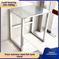 Support pour aquarium en acier inoxydable 304, capacité 250 kg |   Base d'aquarium V8 personnalisable en finition mate brossée