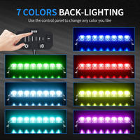 Barre lumineuse LED RGB Aurora Halo Arctique 10-50 pouces 124W-620W 7 couleurs lumineuses 12V pour toit de SUV, MPV, pare-chocs avant, tout-terrain