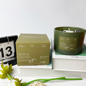 Venta al por mayor diseño personalizado de lujo a granel 3 Mechas cera de soja caja de aromaterapia cerámica hecha a mano decoración del hogar regalos de boda velas perfumadas - Product Image 4