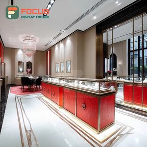 High Visibility Jewelry Retail Fixtures Laminated Finish Commercial Store Glass Showcase - Product Image 2