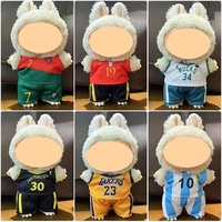 Ensemble de vêtements interchangeables en jersey pour poupée en peluche LABUBU V1/V2/V3 - Accessoires de jouet en coton, tenue de ballon de jersey de dessin animé