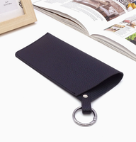 Étui à lunettes en cuir avec logo personnalisé, sac de rangement simple pour lunettes, étui de voyage portable pour lunettes de soleil, cadeau promotionnel