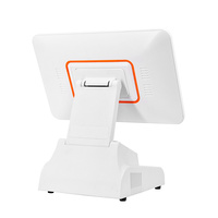 JSJ1000 mesin kasir layar sentuh tunggal 15.6 inci, mesin POS Printer bawaan Windows/Android/Linux OS 1 tahun garansi untuk