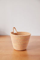 Panier de rangement pliable en coton durable et compact - Paniers en tissu décoratifs écologiques, lavables et montables - Taille et couleur personnalisables