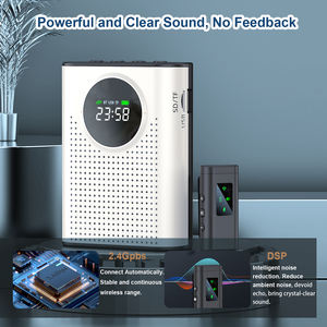 เครื่องขยายเสียงพร้อมไมโครโฟนไร้สายแบบแม่เหล็ก, ไมโครโฟนแบบหนีบเสื้อขนาดเล็กสำหรับห้องเรียน, ลำโพงพกพาสำหรับครู - Product Image 2