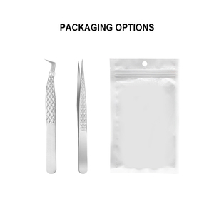 Professionele hoogwaardige roestvrijstalen wenkbrauw- en wimpertang, 75 graden puntig, aanpasbaar logo, voor wimperextensions en wenkbrauwen - Product Image 5