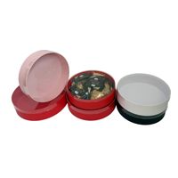 Boîte à fleurs ronde, lot de 3, avec fenêtre en PVC à vue complète, boîte cadeau ronde pour emballage cadeau