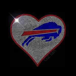 Transferencias de Pedrería de los Buffalo Bills, Personalizadas, Termoadhesivas, con Cristales de Estrás, para Planchar - Product Image 2