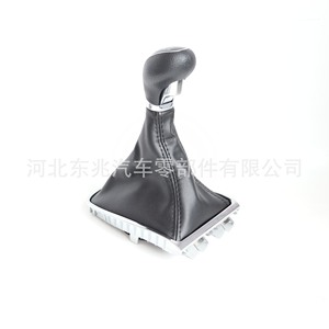 Car Gear <b>Shift</b> <b>Knob</b> Cover For Opel Astra 2009-2014 Black Leather With Chrome Trim - Product Image 3