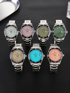 Montre <span class=keywords><strong>à</strong></span> quartz de luxe pour homme, bracelet en acier inoxydable, chiffres arabes, <span class=keywords><strong>calendrier</strong></span>, montre-bracelet tendance pour un usage quotidien - Product Image 5