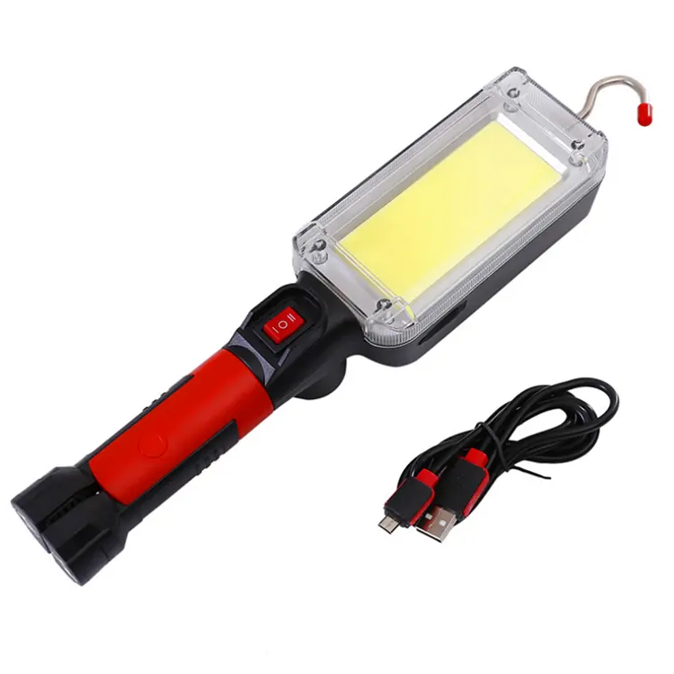 COB Led Flashlight USB Rechargeable Flashlight Magnet Hook Portable 18650 Battery Working Light 700 Lumen For Camping