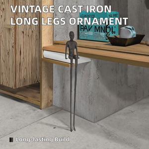 Figura Decorativa Vintage Creativa de Resina Artificial Ecológica con Patas Largas, Adorno de Personaje Simple y Exagerado para el Hogar - Product Image 3