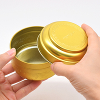 Boîte en métal de luxe personnalisée emballage de qualité alimentaire bougie ronde vide dates biscuit safran conteneur en étain pot en métal peut boîte en métal en étain