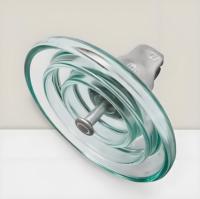 Isolateur de suspension en verre trempé de type capuchon à broche, marque Jiujin, sur mesure, pour montage suspendu haute tension en extérieur