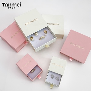Boîte <span class=keywords><strong>à</strong></span> <span class=keywords><strong>Bijoux</strong></span> Personnalisée et Recyclable en Carton Tiroir, Emballage en Papier pour Parures, avec Pochette - Product Image 2