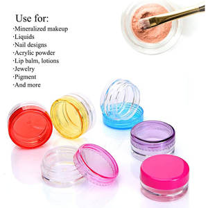 Contenants cosmétiques ronds vides avec couvercle, pots en plastique pour crèmes, vernis à ongles, baume à lèvres, gloss, maquillage, rangement - Product Image 3