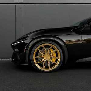 Rines Monobloque Forjados en Oro de 1 Pieza, 5x112 5x120, Compatibles con Porsche, Audi, Mercedes AMG GT, Lamborghini, Rines de Aleación de Carreras Personalizados - Product Image 1