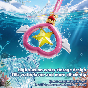 Pistolet à eau magique d'été pour l'extérieur, jouet à eau portable en plastique sur le thème de la princesse pour filles, idéal pour la piscine et les fêtes à la plage - Product Image 4