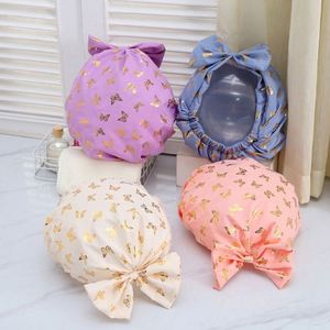 Gorros de Ducha al por Mayor para Mujeres y Niñas, Gorro de Baño Reutilizable de Doble Capa Impermeable, Regalo Promocional - Product Image 1