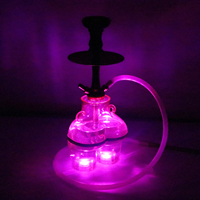 Grand Kit Chicha Complet de Gros à 2 Tuyaux Narguilé avec Chicha LED Personnalisée Hubbly Bubbly Sheesha